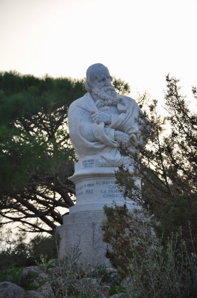 Die Garibaldi Büste im Museo Compendiio Garibaldino di Caprera auf Sardegna Sardinien