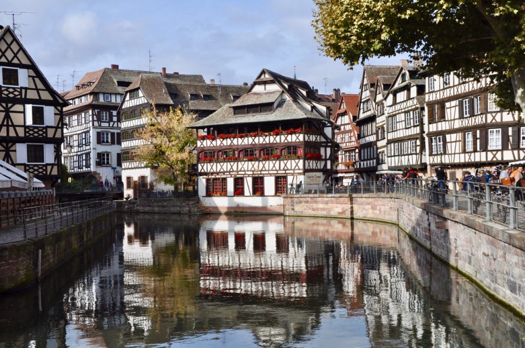 Fachwerkhäuser in Petit France in Straßburg