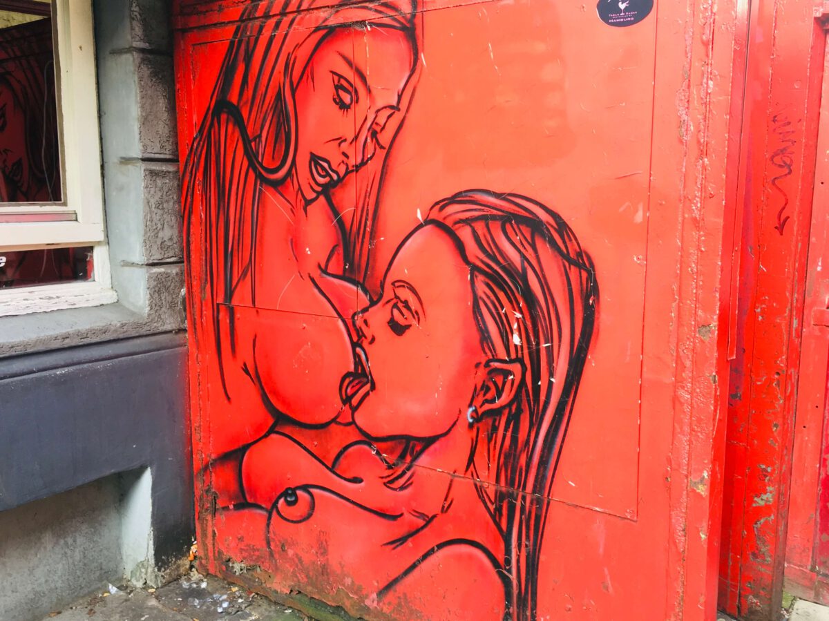 Graffitti in der Herbertstrasse auf St. Pauli